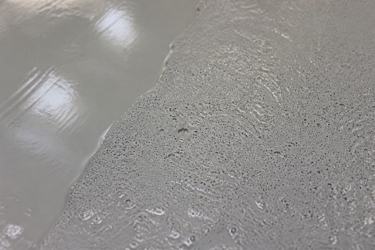 Photorealistic illustrative reference showing foaming on a protective coating system