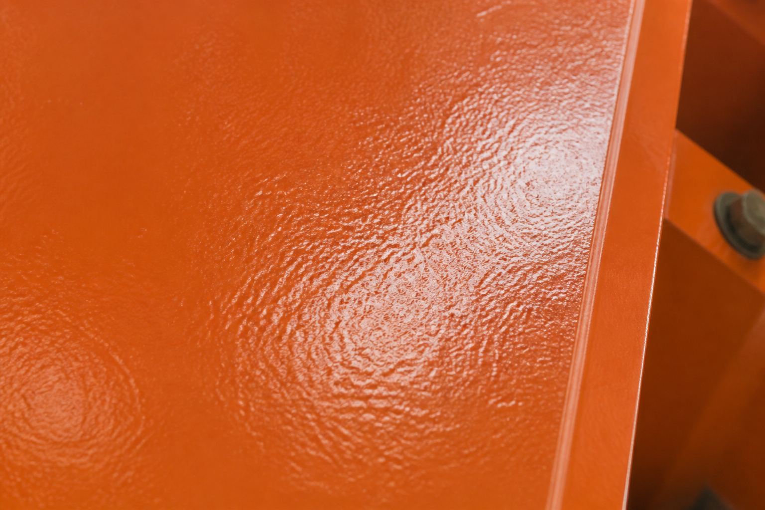 Photorealistic illustrative reference showing orange peel on a protective coating system