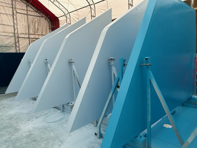 Protective coated hydroelectric infrastructure components prepared for installation