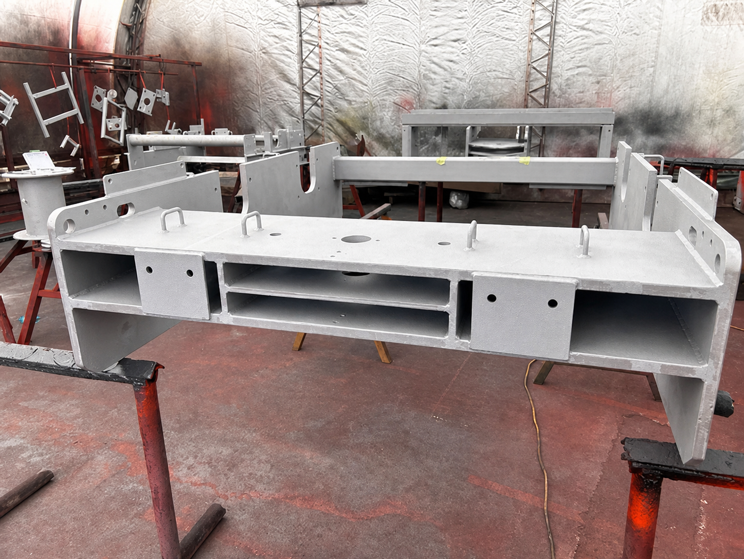 Coated mining equipment fabricated by Macon Fabrication