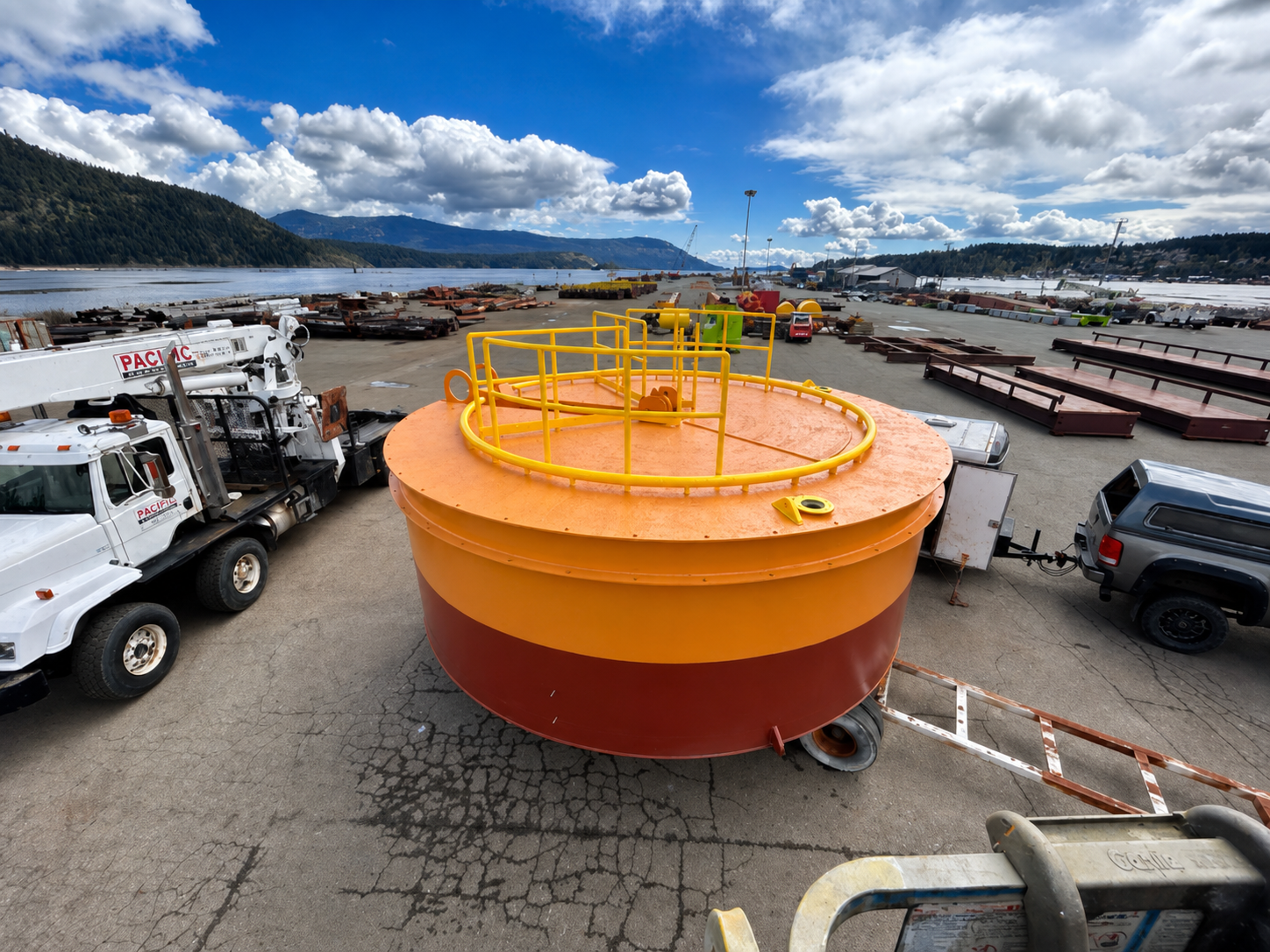 Completed coated Canbuoy for the Westshore Terminals project